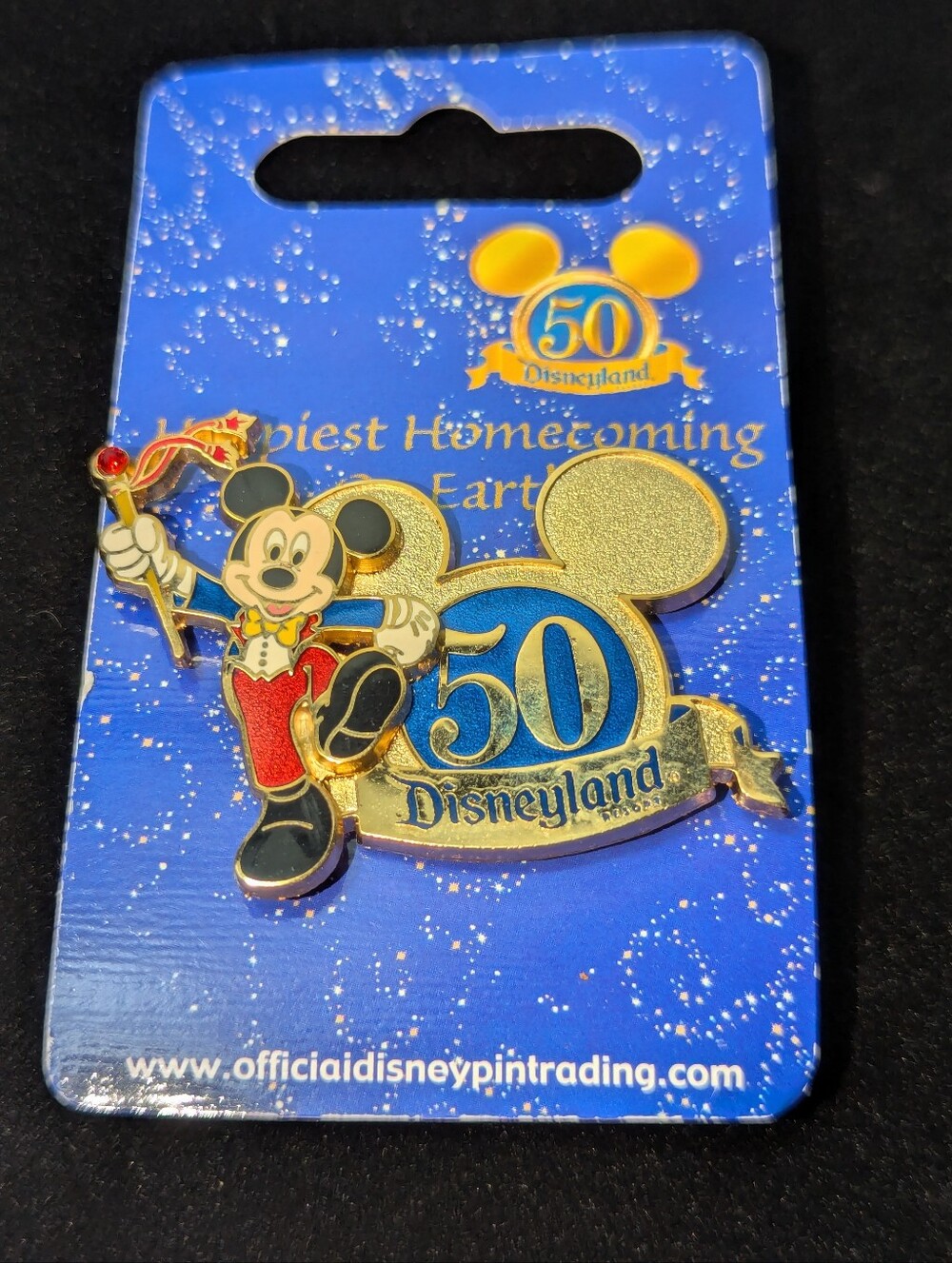 Disneyland 50th Anniversary Mickey Pin NWT